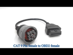 গ্রে CAT 9 পিন থেকে OBD 2 OBD2 16 পিন ক্যাবল Caterpillar এর জন্য