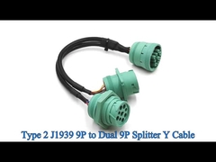 Deutsch J1939 9 পিন টু স্কয়ার 9 পিন এবং থ্রেডেড 9 পি স্প্লিটার ওয়াই ক্যাবল