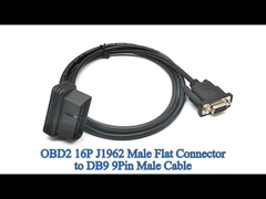 J1962 ডান কোণ OBD 2 OBD2 16 পিন থেকে RS232 DB9 সংযোগকারী ক্যাবল