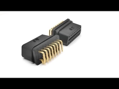 ওবিডি ২ ওবিডিআইআই মহিলা সংযোগকারী ডান কোণ পিনের সাথে প্রশস্ত দিকে বাঁকানো