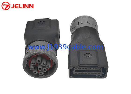 CAT গ্রে J1939 9 পিন থেকে OBD 2 OBD2 16 পিন অ্যাডাপ্টার